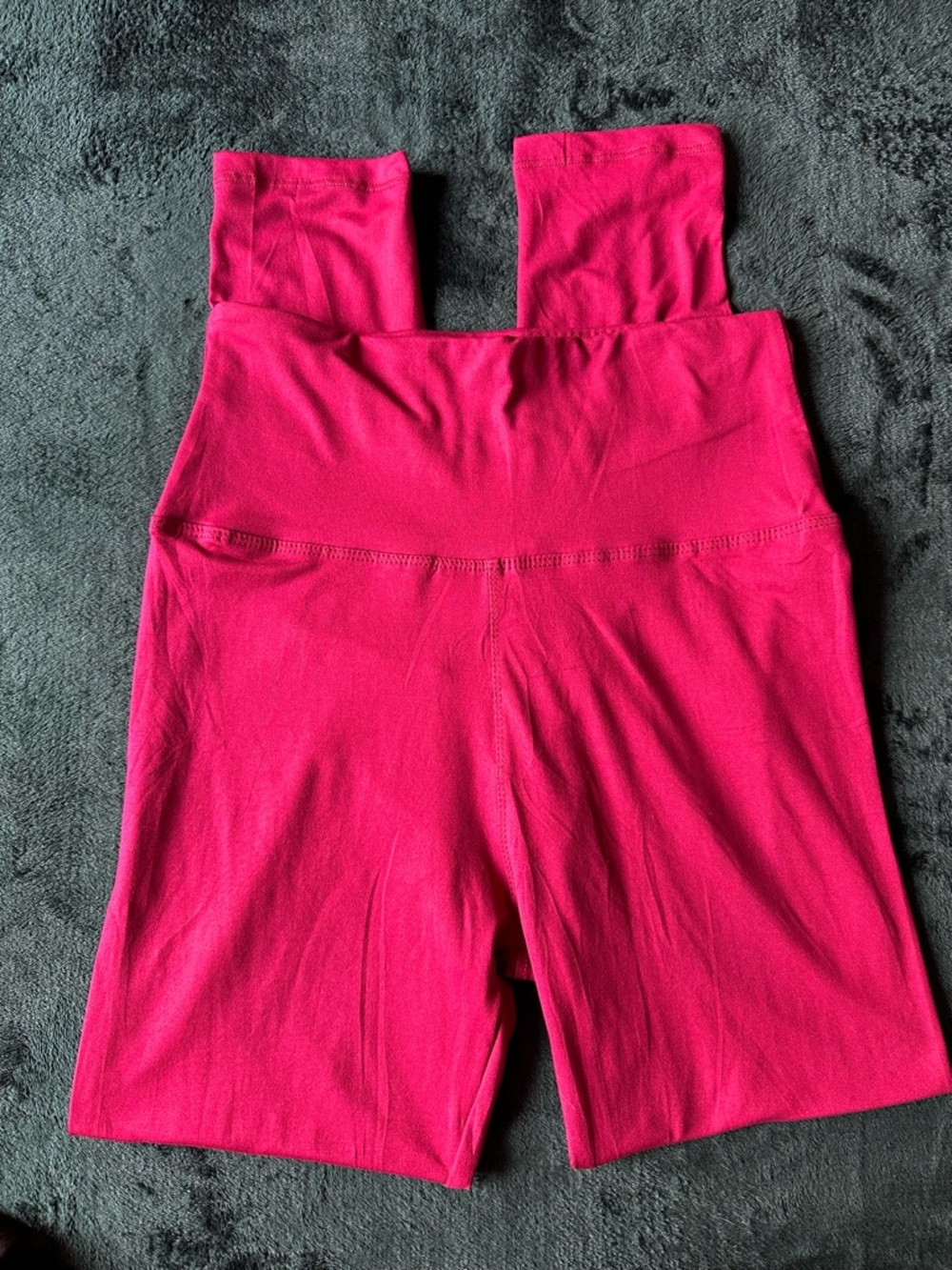 High-Waist Hot Pink Biker Shorts